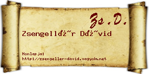 Zsengellér Dávid névjegykártya