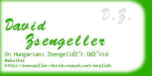 david zsengeller business card